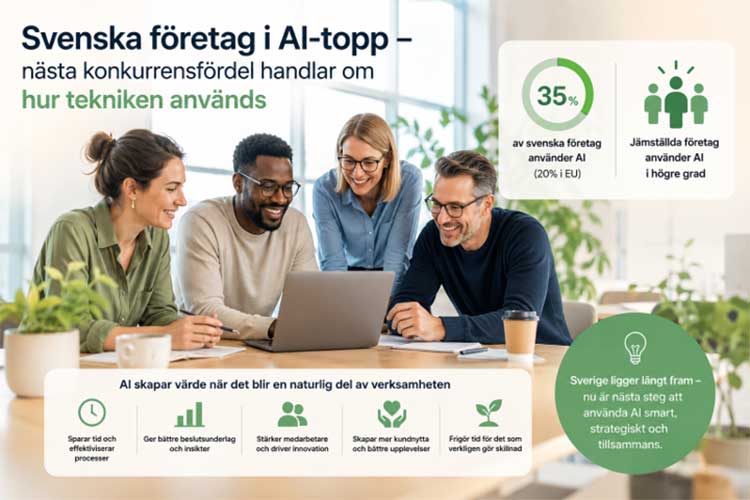 Visualisering av svenska företag i AI-toppen